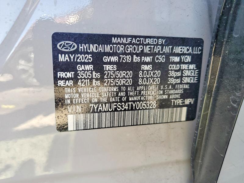 66464946 :رقم المزاد ، 7YAMUFS34TY005328 vin ، 2026 Hyundai Ioniq 9 مزاد بيع