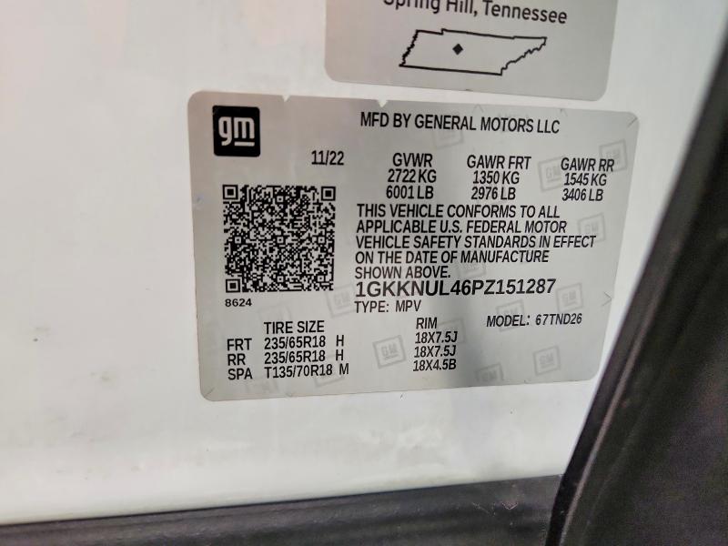 Aukcja sprzedaży 2023 Gmc Acadia, vin: 1GKKNUL46PZ151287, numer aukcji: 64613806