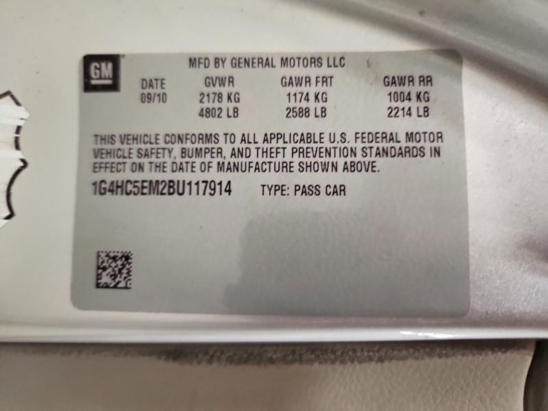 63794916 :رقم المزاد ، 1G4HC5EM2BU117914 vin ، 2011 Buick Lucerne مزاد بيع