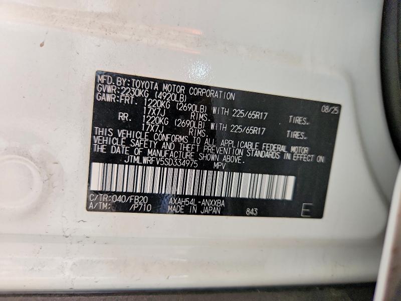 Aukcja sprzedaży 2025 Toyota Rav4, vin: JTMLWRFV5SD334975, numer aukcji: 65081466