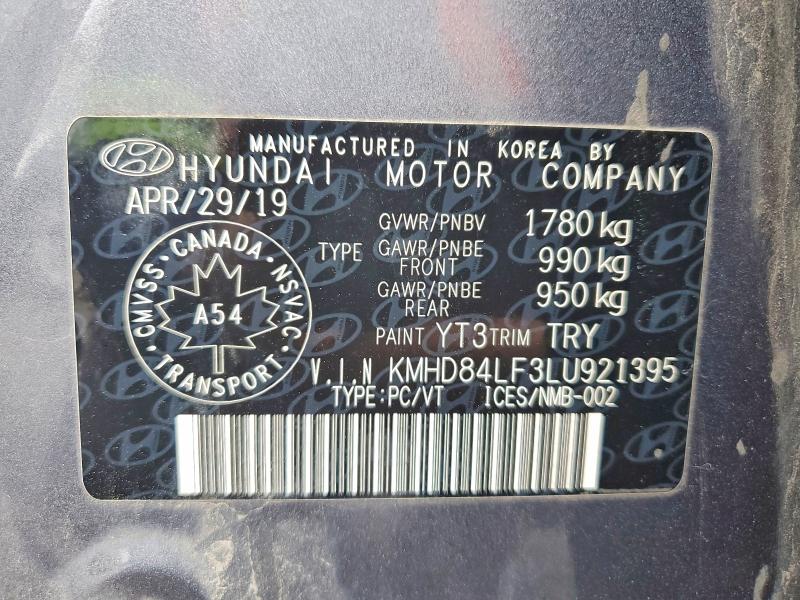 Aukcja sprzedaży 2020 Hyundai Elantra, vin: KMHD84LF3LU921395, numer aukcji: 66051526