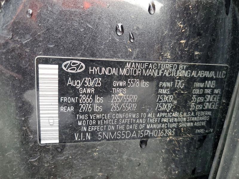 Продажа на аукционе авто 2023 Hyundai Santa Fe, vin: 5NMS5DA15PH016293, номер лота: 66906366