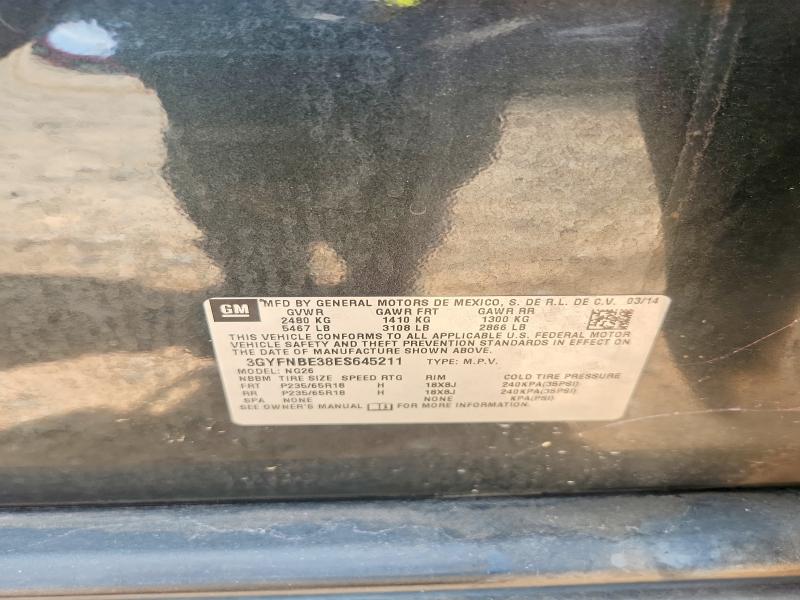 Продаж на аукціоні авто 2014 Cadillac Srx, vin: 3GYFNBE38ES645211, номер лоту: 63288446