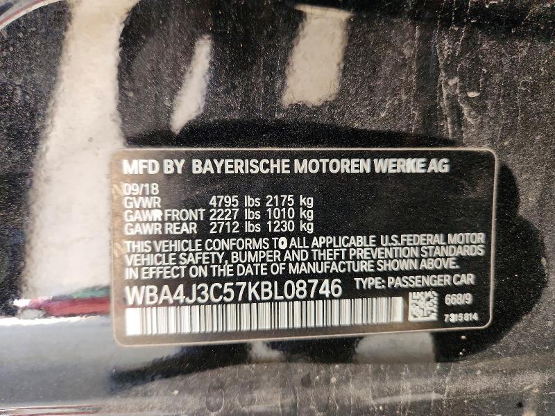 Aukcja sprzedaży 2019 Bmw 430xi, vin: WBA4J3C57KBL08746, numer aukcji: 66489906