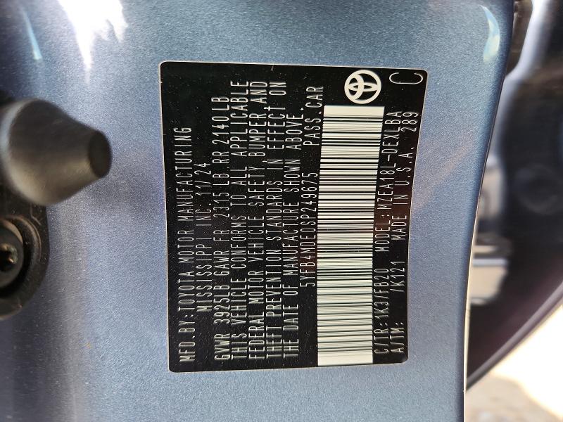 Продажа на аукционе авто 2025 Toyota Corolla, vin: 5YFB4MDE0SP249675, номер лота: 64841116