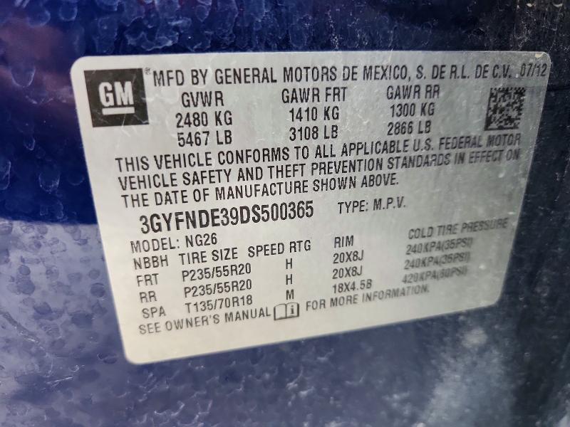 Aukcja sprzedaży 2013 Cadillac Srx, vin: 3GYFNDE39DS500365, numer aukcji: 65122956