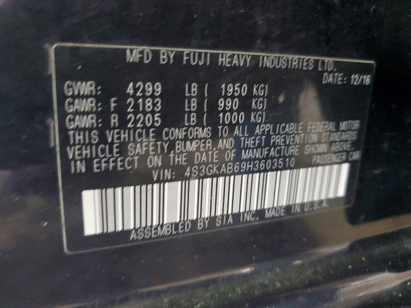 Продажа на аукционе авто 2017 Subaru Impreza, vin: 4S3GKAB69H3603510, номер лота: 63761446