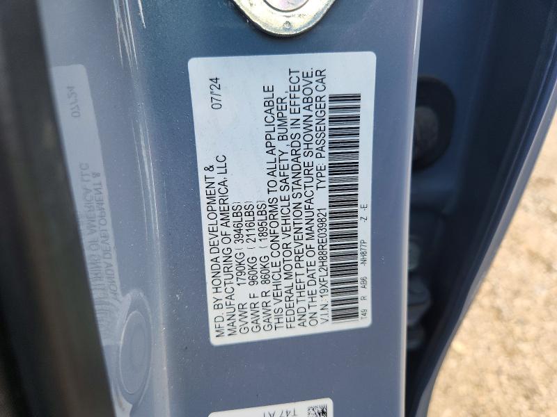 Продажа на аукционе авто 2024 Honda Civic, vin: 19XFL2H88RE039821, номер лота: 65172926
