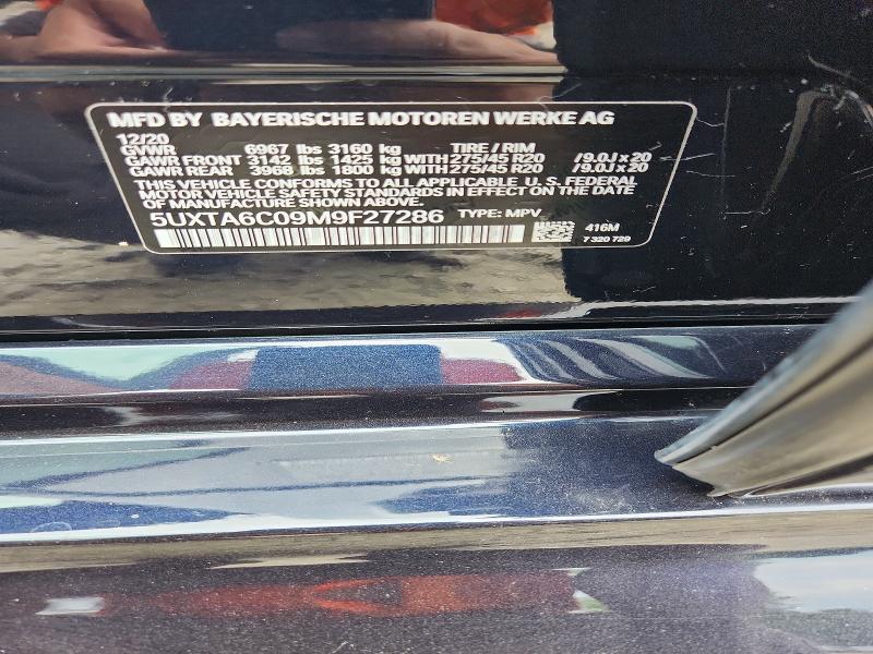 61449866 :رقم المزاد ، 5UXTA6C09M9F27286 vin ، 2021 Bmw X5 مزاد بيع