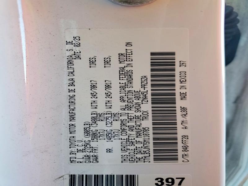 66204956 :رقم المزاد ، 3TMLB5JN7SM110705 vin ، 2025 Toyota Tacoma مزاد بيع