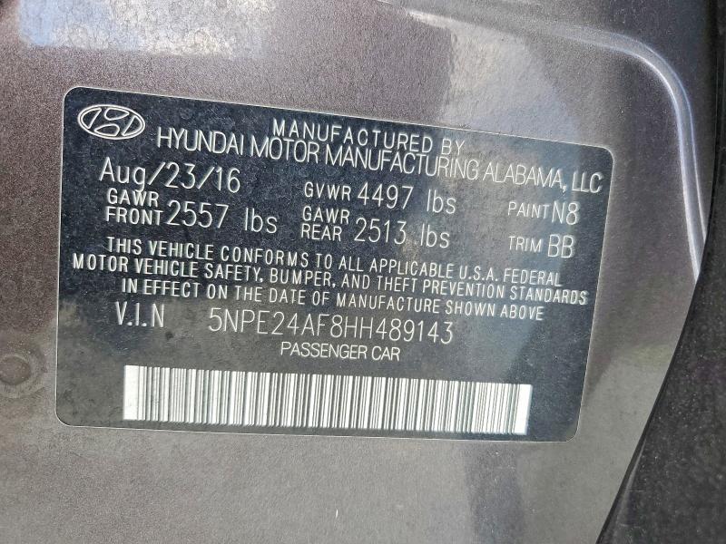 Продажа на аукционе авто 2017 Hyundai Sonata, vin: 5NPE24AF8HH489143, номер лота: 65056656