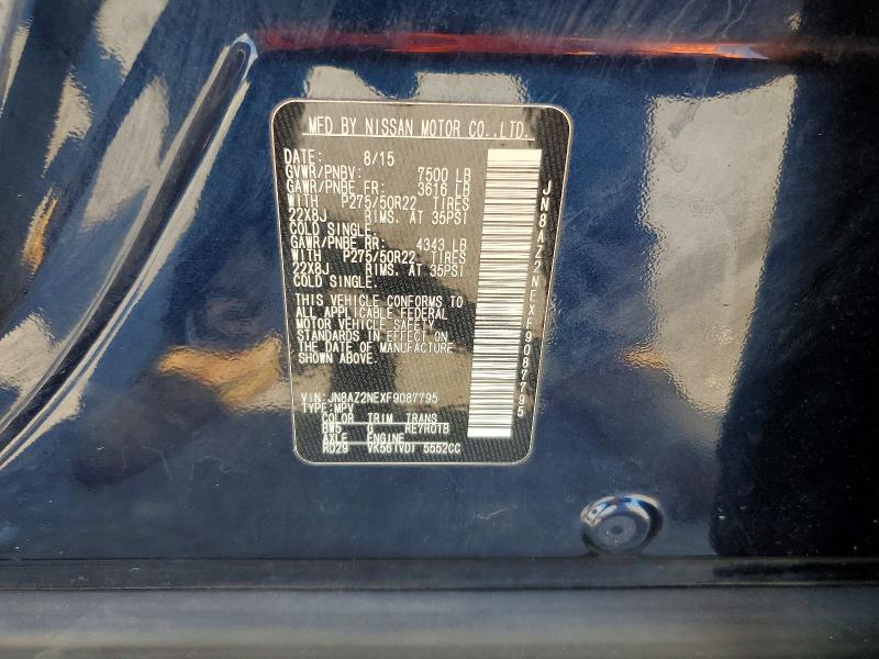 Продажа на аукционе авто 2015 Infiniti Qx80, vin: JN8AZ2NEXF9087795, номер лота: 67152176