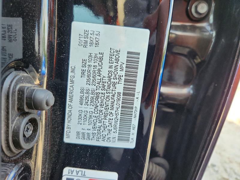 Aukcja sprzedaży 2017 Honda Cr-v, vin: 5J6RW2H57HL019098, numer aukcji: 66794236