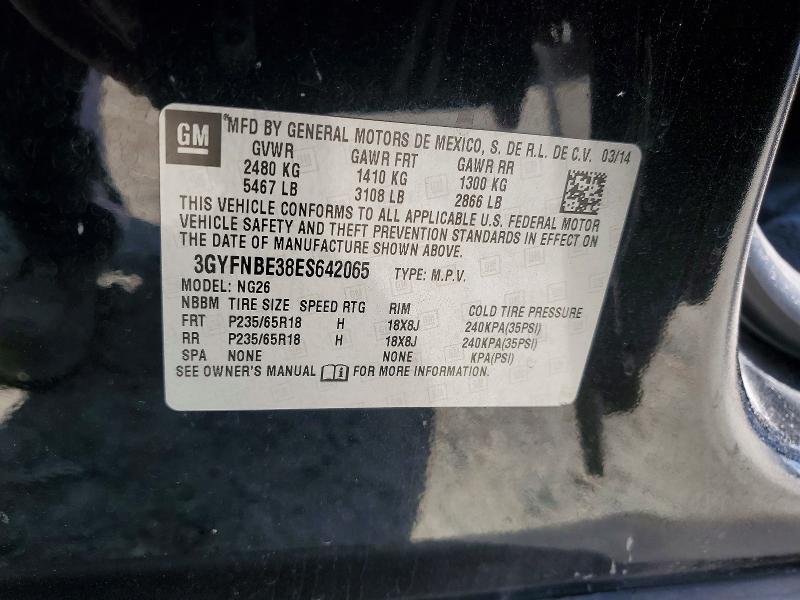 Продаж на аукціоні авто 2014 Cadillac Srx, vin: 3GYFNBE38ES642065, номер лоту: 64478686