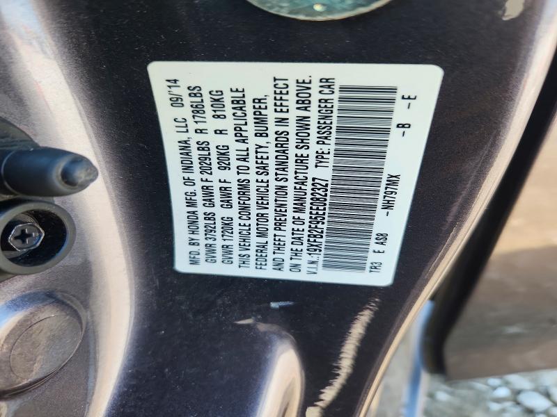 63860876 :رقم المزاد ، 19XFB2F95EE082327 vin ، 2014 Honda Civic مزاد بيع