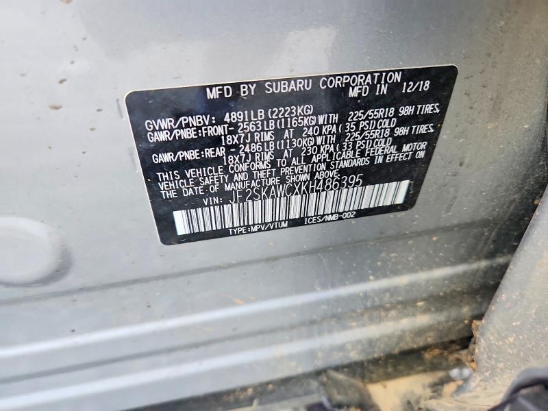 66966696 :رقم المزاد ، JF2SKAWCXKH486395 vin ، 2019 Subaru Forester مزاد بيع