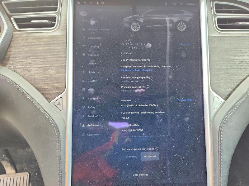 Продажа на аукционе авто 2016 Tesla Model X, vin: 5YJXCDE23GF025798, номер лота: 64612216