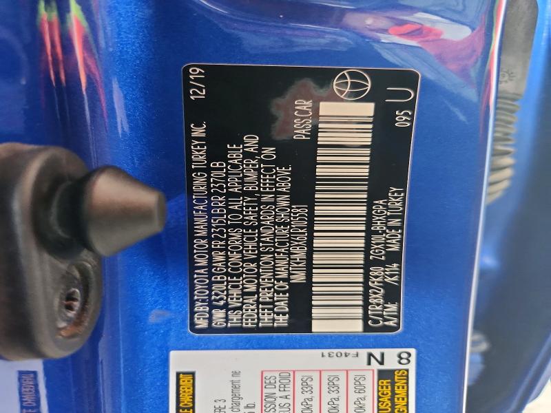 66461246 :رقم المزاد ، NMTKHMBX6LR105581 vin ، 2020 Toyota C-hr مزاد بيع