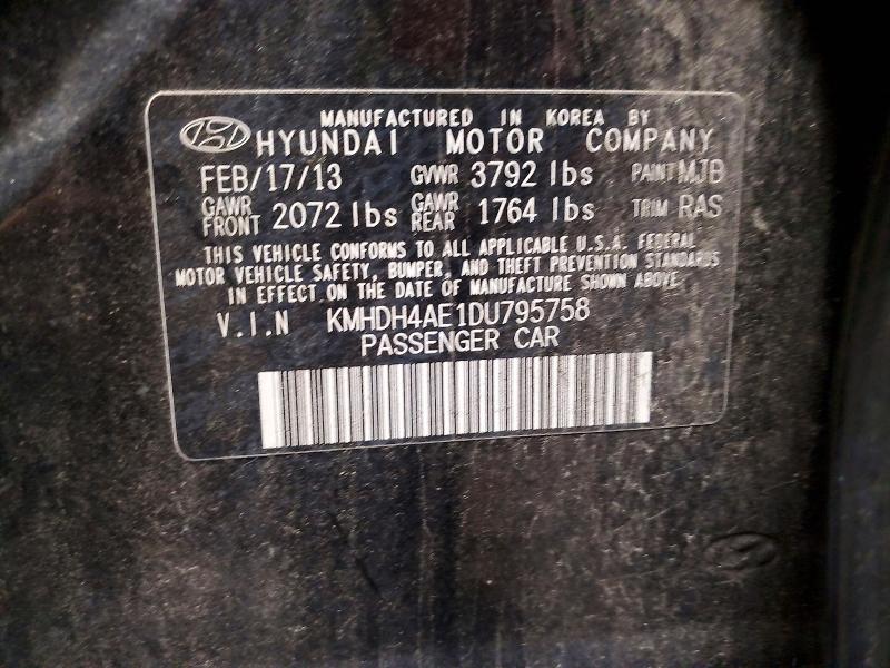 Aukcja sprzedaży 2013 Hyundai Elantra, vin: KMHDH4AE1DU795758, numer aukcji: 66764476
