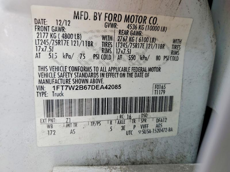 Продажа на аукционе авто 2013 Ford F250, vin: 1FT7W2B67DEA42085, номер лота: 66196526