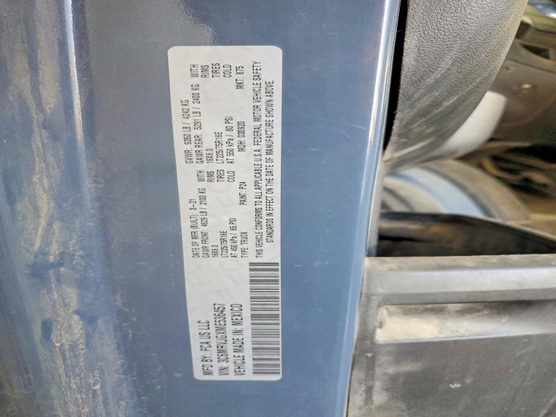 65955776 :رقم المزاد ، 3C6MRVJGXME536457 vin ، 2021 Ram Promaster 3500 مزاد بيع