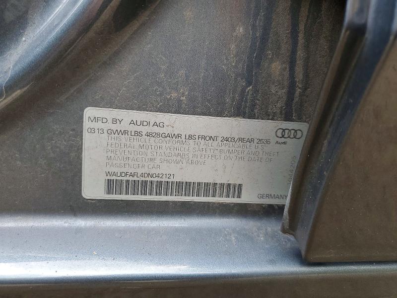 Aukcja sprzedaży 2013 Audi A4, vin: WAUDFAFL4DN042121, numer aukcji: 63640036