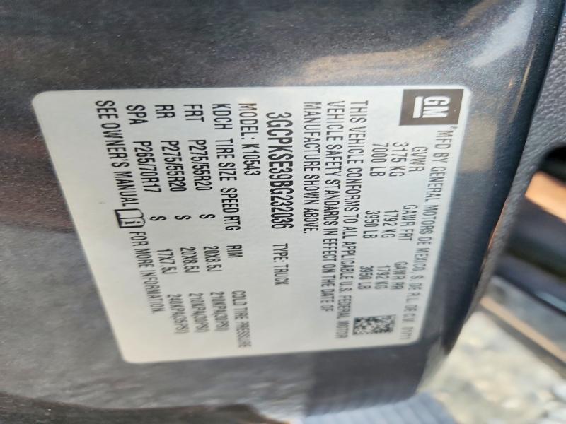 Auction sale of the 2011 Chevrolet Silverado, vin: 3GCPKSE39BG232036, lot number: 66425466