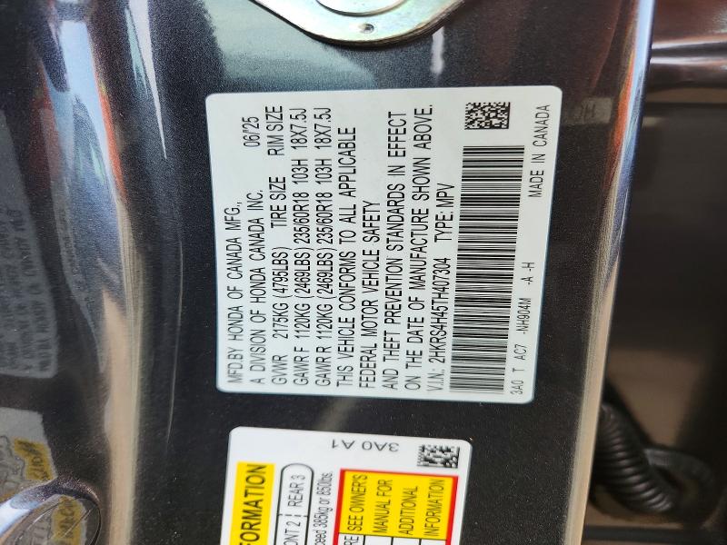 Aukcja sprzedaży 2026 Honda Cr-v, vin: 2HKRS4H45TH407304, numer aukcji: 65581516