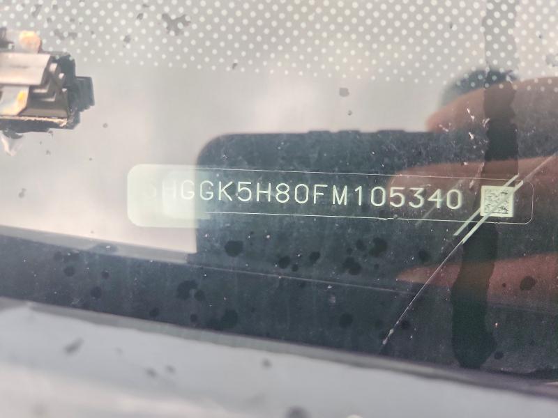 64988536 :رقم المزاد ، 3HGGK5H80FM105340 vin ، 2015 Honda Fit مزاد بيع