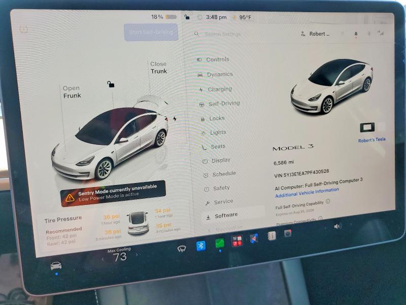 Aukcja sprzedaży 2023 Tesla Model 3, vin: 5YJ3E1EA7PF430528, numer aukcji: 64286346