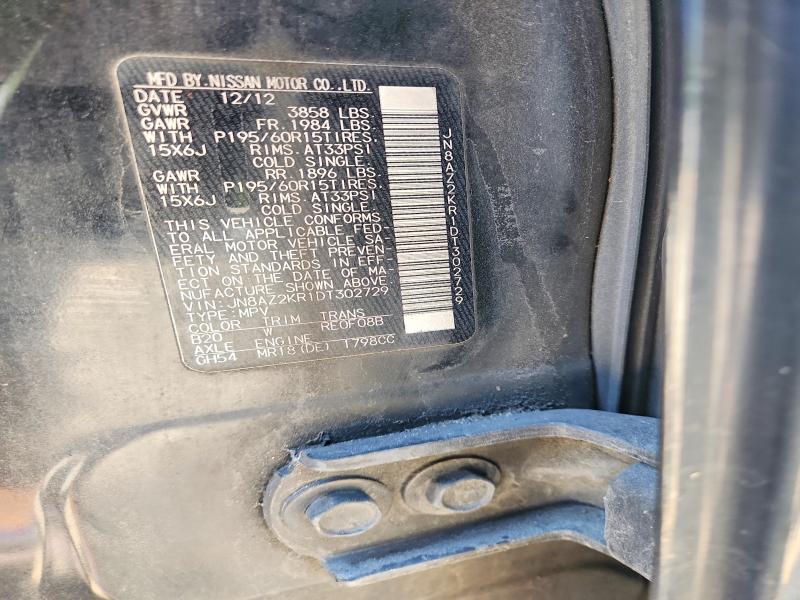 Aukcja sprzedaży 2013 Nissan Cube, vin: JN8AZ2KR1DT302729, numer aukcji: 64294896