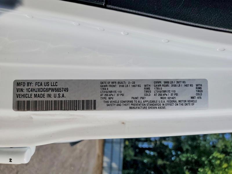 Aukcja sprzedaży 2023 Jeep Wrangler, vin: 1C4HJXDG6PW665749, numer aukcji: 67095926
