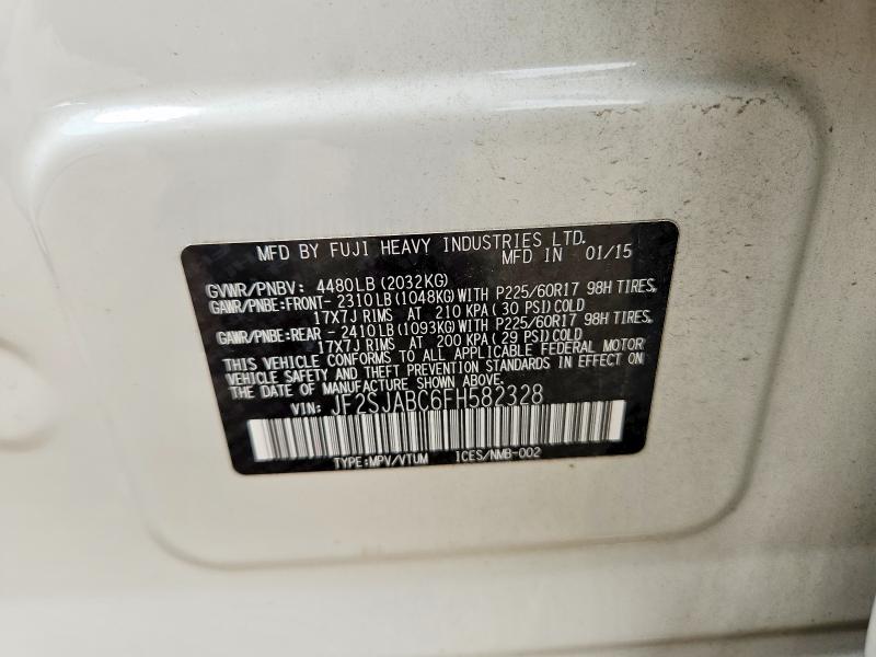 Продажа на аукционе авто 2015 Subaru Forester, vin: JF2SJABC6FH582328, номер лота: 64104476