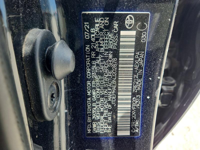 Продаж на аукціоні авто 2022 Toyota Corolla, vin: JTDEPMAE8NJ202878, номер лоту: 62661936