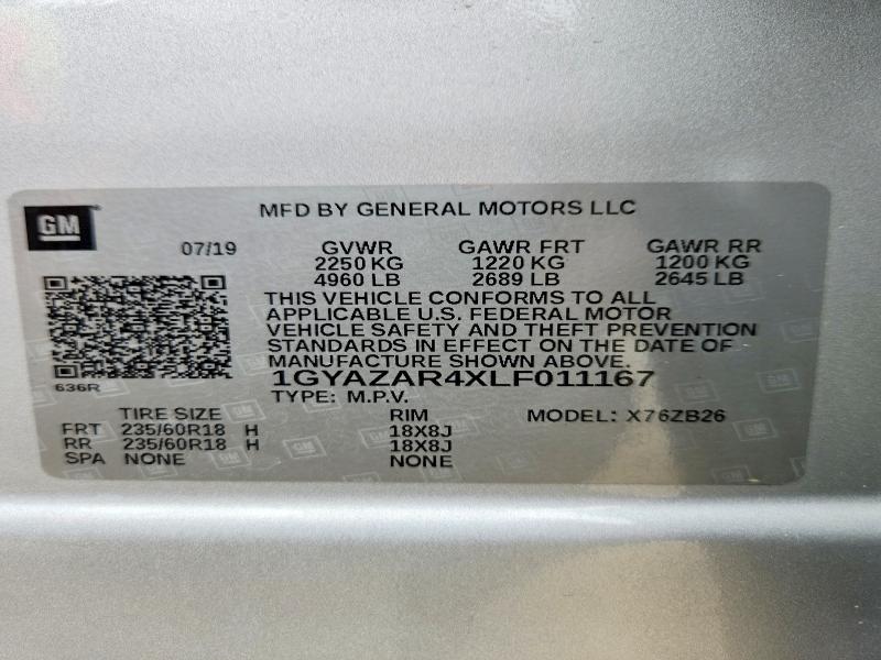 Aukcja sprzedaży 2020 Cadillac Xt4, vin: 1GYAZAR4XLF011167, numer aukcji: 65017876
