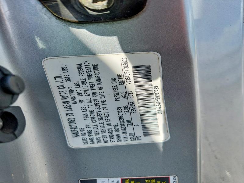 Aukcja sprzedaży 2005 Nissan 350z, vin: JN1AZ34DX5M607499, numer aukcji: 62438616