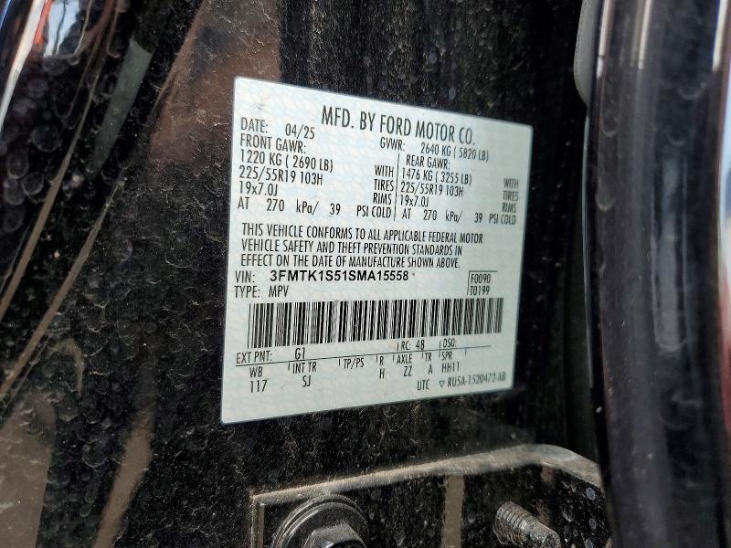 Продажа на аукционе авто 2025 Ford Mustang Mach-e, vin: 3FMTK1S51SMA15558, номер лота: 65207976