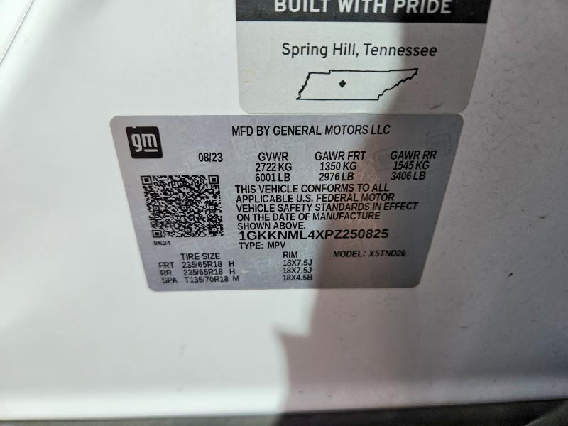 Продаж на аукціоні авто 2023 Gmc Acadia, vin: 1GKKNML4XPZ250825, номер лоту: 64613786