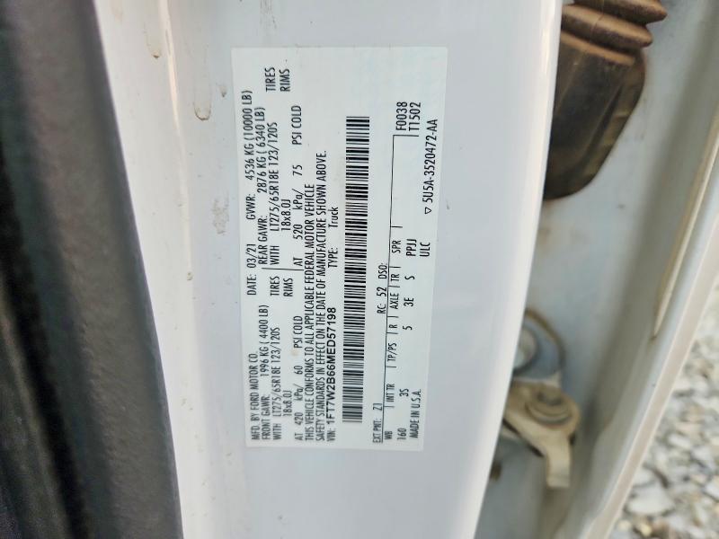 Aukcja sprzedaży 2021 Ford F250, vin: 1FT7W2B66MED57198, numer aukcji: 64265726