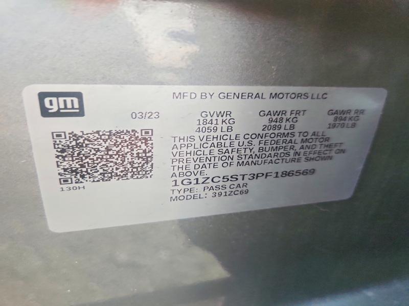 2023 Chevrolet Malibu მანქანა იყიდება აუქციონზე, vin: 1G1ZC5ST3PF186569, აუქციონის ნომერი: 62966576
