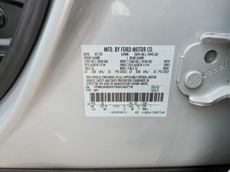 Продаж на аукціоні авто 2025 Ford Explorer, vin: 1FMUK8DH7SGC42719, номер лоту: 63926596