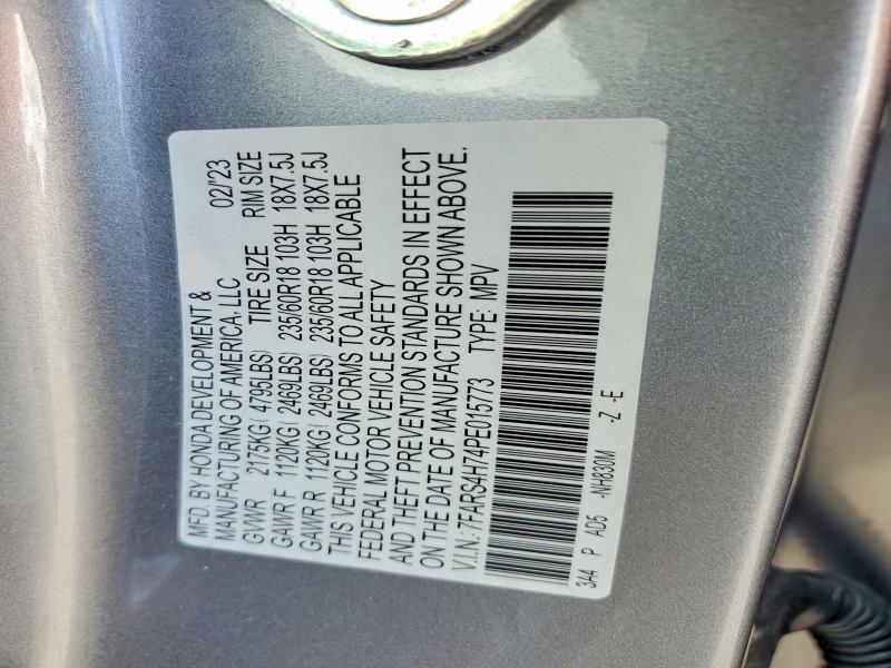 66146026 :رقم المزاد ، 7FARS4H74PE015773 vin ، 2023 Honda Cr-v مزاد بيع