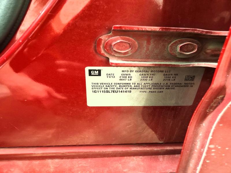Aukcja sprzedaży 2014 Chevrolet Impala, vin: 1G1115SL7EU141419, numer aukcji: 64727956