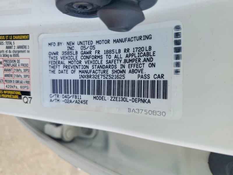65990846 :رقم المزاد ، 1NXBR32E75Z521625 vin ، 2005 Toyota Corolla مزاد بيع