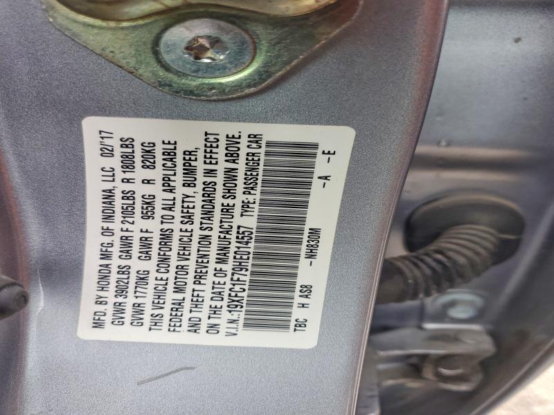 Aukcja sprzedaży 2017 Honda Civic, vin: 19XFC1F79HE014557, numer aukcji: 66453236