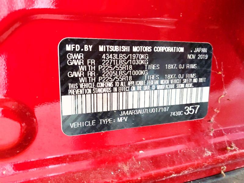 Aukcja sprzedaży 2020 Mitsubishi Outlander Sport, vin: JA4AR3AU7LU017107, numer aukcji: 65455806