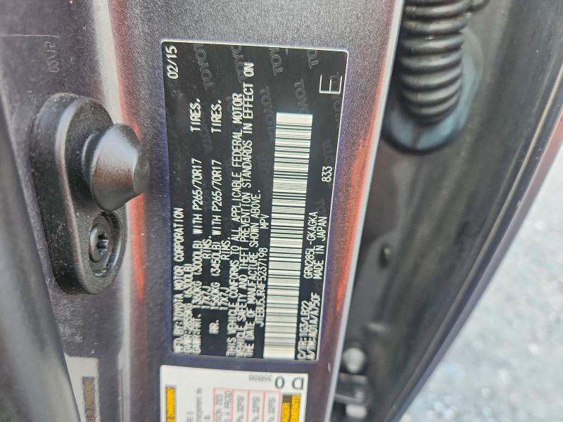 Продаж на аукціоні авто 2015 Toyota 4runner, vin: JTEBU5JR4F5237198, номер лоту: 63850896