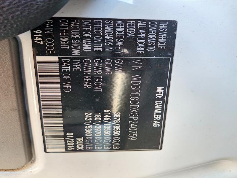 Продажа на аукционе авто 2016 Mercedes-benz Sprinter, vin: WD3PE8DDXGP240759, номер лота: 64696636