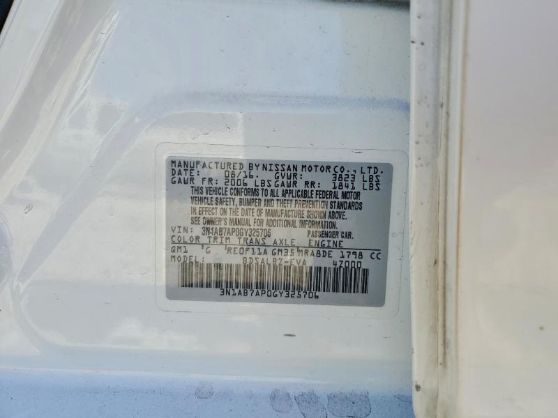 2016 Nissan Sentra მანქანა იყიდება აუქციონზე, vin: 3N1AB7AP0GY325706, აუქციონის ნომერი: 65667886