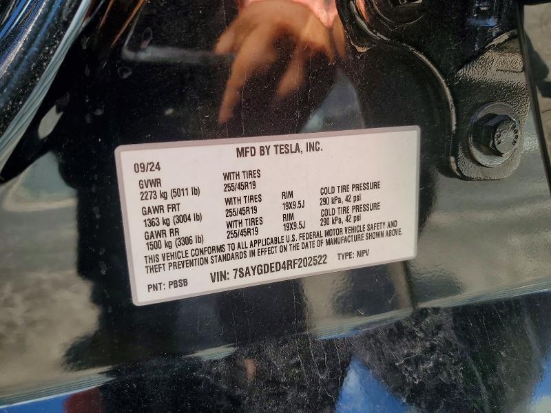 Aukcja sprzedaży 2024 Tesla Model Y, vin: 7SAYGDED4RF202522, numer aukcji: 64749696